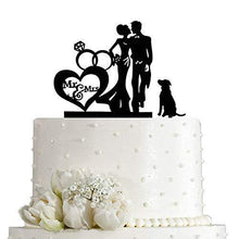 Load image into Gallery viewer, wedding-cake-toppers-with-dog-heart
