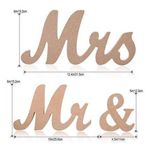 Load image into Gallery viewer, Mr. and Mrs. Rustic Wooden Vintage Wedding Table Signs | Rustic Party Table Wedding Decorations - CHARMERRY
