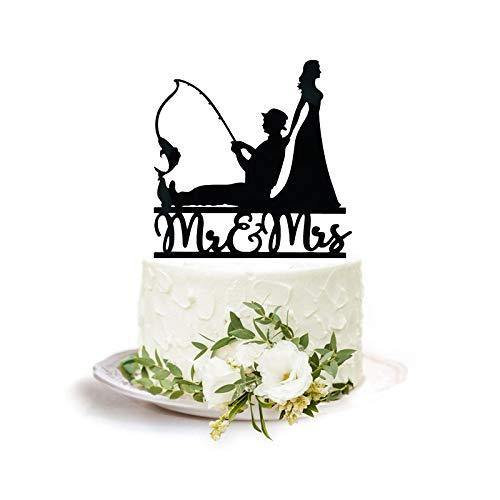Fishing Wedding Cake Topper  Mr. & Mrs. Wedding Cake Topper