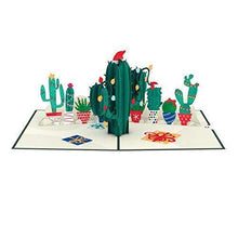Load image into Gallery viewer, Lovepop Holiday Cactus Pop Up Card - 3D Cards, Holiday Pop Up Card, Christmas Pop Up Card, 3D Christmas Card, Merry Christmas Card - CHARMERRY
