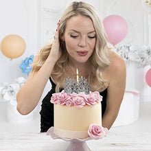 Load image into Gallery viewer, Crown Cake Topper | Princess Themed Parties Silver Crown | Birthdays, Weddings 
