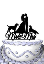 Load image into Gallery viewer, wedding cake toppers with dog
