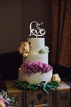 Load image into Gallery viewer, LOVE Cake Topper | Wedding, Bridal Shower, Engagement Party, Anniversary Cake Topper
