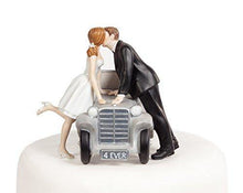 Load image into Gallery viewer, Porcelain Car Wedding Cake Topper | Funny Wedding Cake Topper | Charmerry

