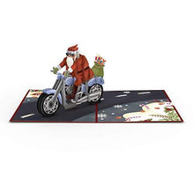 Load image into Gallery viewer, Lovepop Santa Biker Pop Up Card - 3D Card, Christmas Card, Santa Pop Up Card, Pop Up Christmas Card, Holiday Greeting Card, Santa Greeting Card - CHARMERRY
