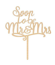 Load image into Gallery viewer, Soon To Be Mr. and Mrs. | Engagement Cake Topper | Rustic Wood | Bridal Shower
