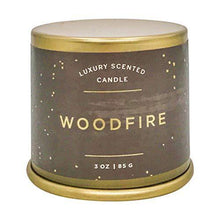 Load image into Gallery viewer, Illume Noble Holiday Collection Woodfire Demi Vanity Tin, 3 oz Candle - CHARMERRY
