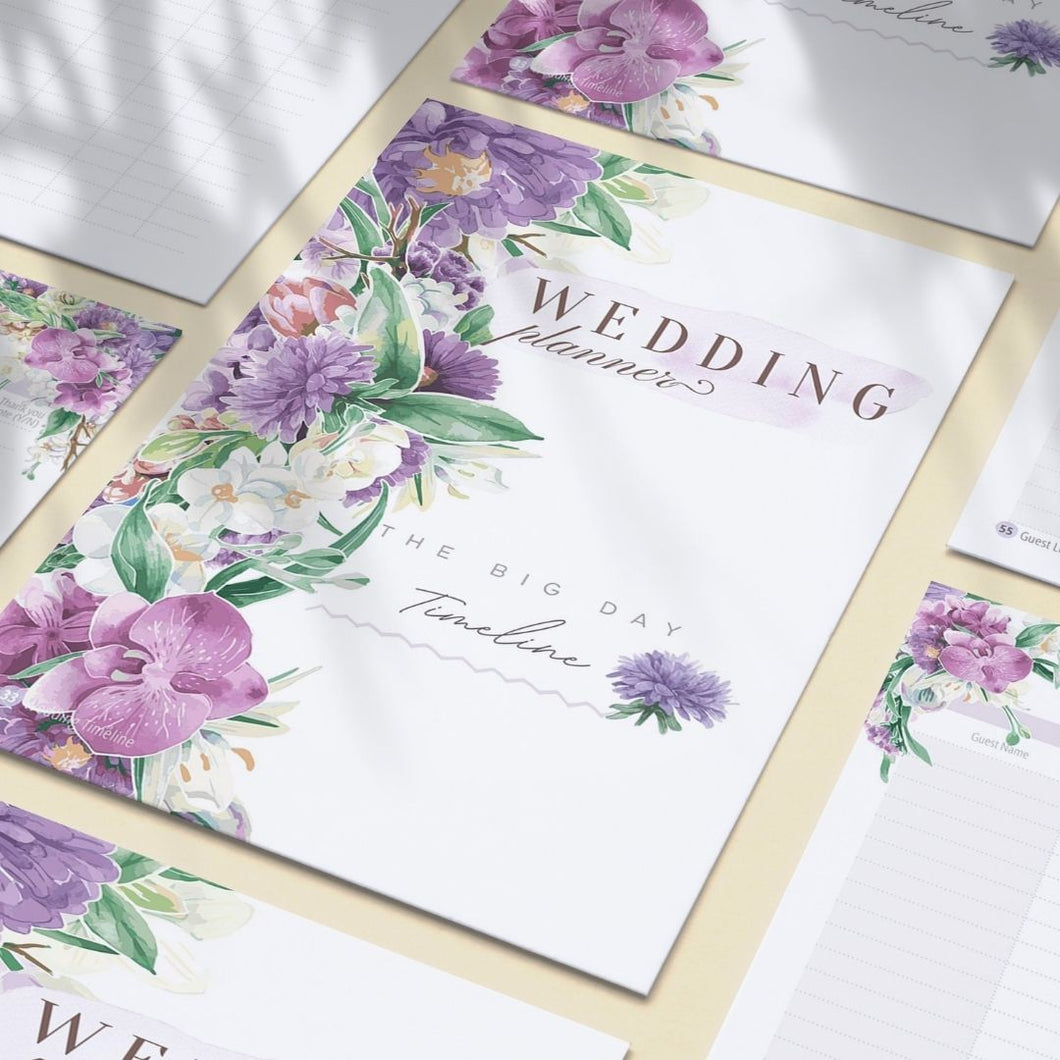 Elegant Wedding Planner & Notebook | Wedding Day Coordination Worksheet | Printable PDFs