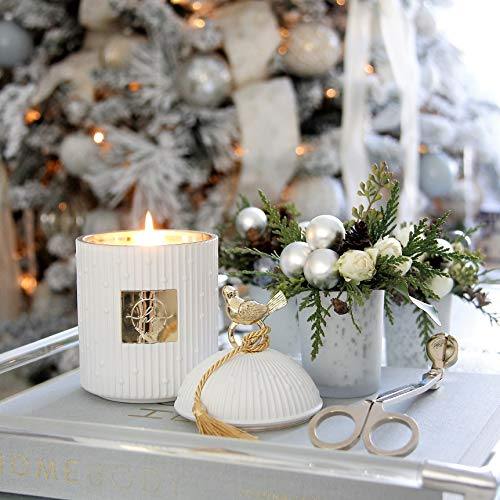 Luxury Candles for Home Scented Candle Gift Set - Candle Holder + 2 x 8.5oz Soy Candle Refills + Wick Trimmer - 115 Hour Burn