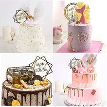 Load image into Gallery viewer, Gold Cake Topper Acrylic Cake Topper Happy Birthday Cake Topper Cake Decoration Supplies (5 Pieces) - CHARMERRY
