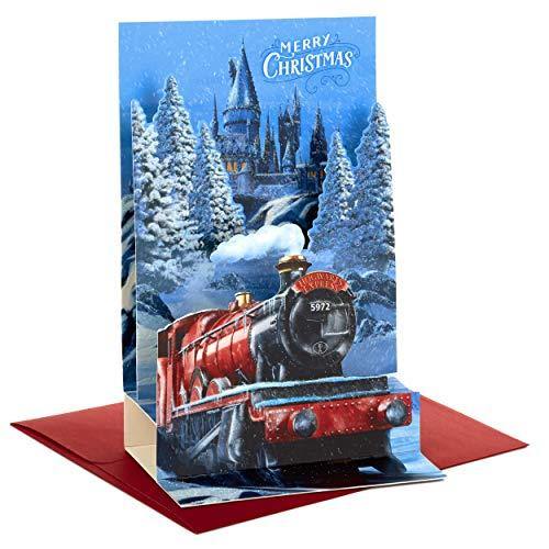 Hallmark Harry Potter Boxed Christmas Cards, Hogwarts Express Paper Craft (8 Displayable Pop Up Cards and Envelopes) (5XPX9465) - CHARMERRY