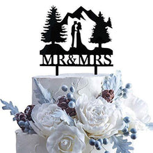 Load image into Gallery viewer,  Outdoors Wedding Cake Topper | Mr &amp; Mrs Kiss Cake Topper | Kissing Cale Topper
