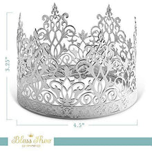 Load image into Gallery viewer, Crown Cake Topper | Princess Themed Parties Silver Crown | Birthdays, Weddings 

