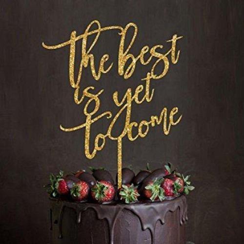 The Best Is yet To Come | Acrylic Monogram Wedding Cake Topper