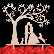 Load image into Gallery viewer, dog-topper-cat-wedding-cake-tree
