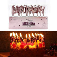 Load image into Gallery viewer, Rose Gold Cake Topper Decoration | Happy Birthday Candles, Banner, Confetti
