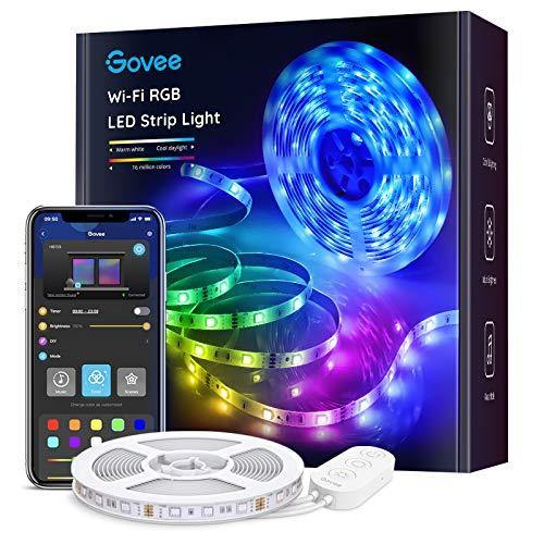 Govee Smart RGB Led Strip Lights, 16.4 Feet, Works with Alexa, for Home, Party, Kitchen - CHARMERRY
