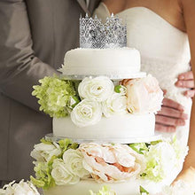 Load image into Gallery viewer, Crown Cake Topper | Princess Themed Parties Silver Crown | Birthdays, Weddings 
