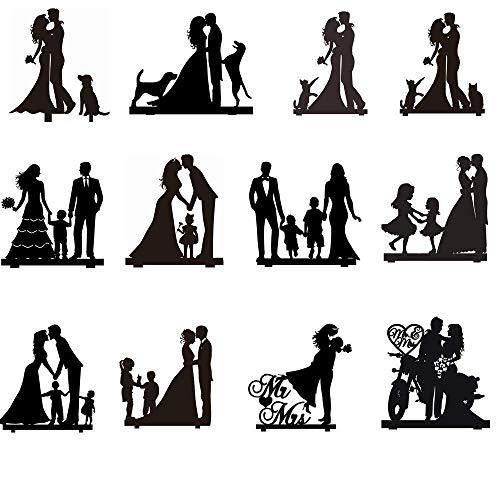 Silhouette Cake Topper | Wedding, Anniversary, Bridal Shower |  Customized Family Cake Topper