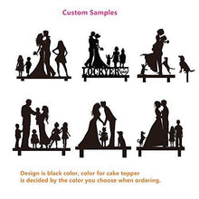 Load image into Gallery viewer, Silhouette Cake Topper | Wedding, Anniversary, Bridal Shower |  Customized Family Cake Topper
