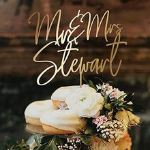 Load image into Gallery viewer, Personalized Wedding Cake Toppers | Mr. and Mrs. | Customize Your Own - CHARMERRY
