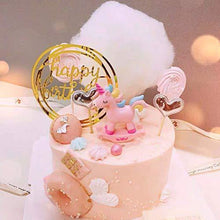Load image into Gallery viewer, Gold Cake Topper Acrylic Cake Topper Happy Birthday Cake Topper Cake Decoration Supplies (5 Pieces) - CHARMERRY
