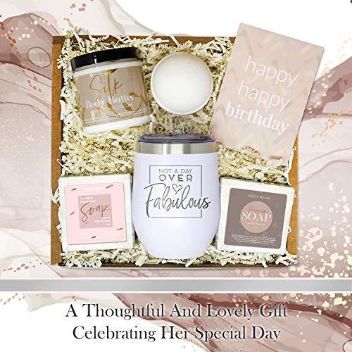 Birthday Gifts for Women, Relaxing Spa Gift Box Basket For Her Mom Sister  Best Friend Unique Happy Birthday Bath Set Gift Ideas Mothers Day Gifts  From