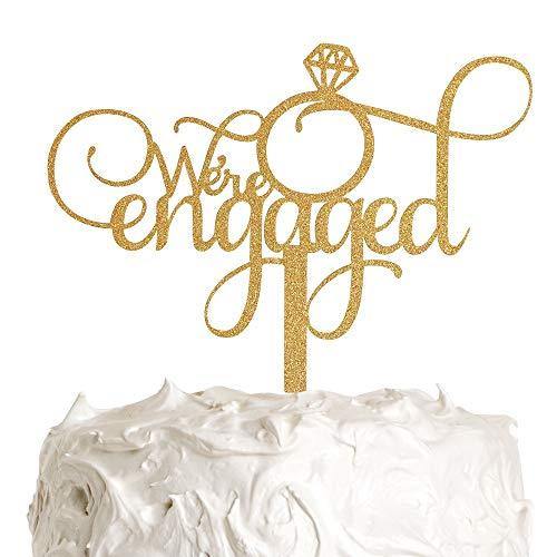 We're Engaged | Engagement Cake Topper | Charmerry