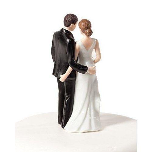 Funny Sexy Tender Touch Bride and Groom | Wedding Cake Topper | Humorous Figurine | Fine Porcelain | Charmerry