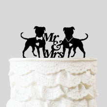 Load image into Gallery viewer, dog-cake-toppers-lovers-Mr-&amp;-Mrs
