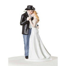Load image into Gallery viewer, Cowboy Bride and Groom | Fun Wedding Cake Topper  | Charmerry
