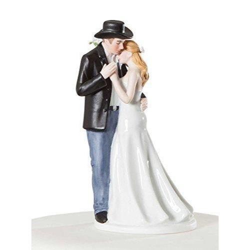 Cowboy Bride and Groom | Fun Wedding Cake Topper  | Charmerry