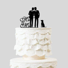 Load image into Gallery viewer, wedding-cake-toppers-with -dog-men
