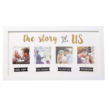 Load image into Gallery viewer, Wedding Collage White Picture Frame | Love Story Keepsake, Engagement, Bridal Shower, Couple Gift - CHARMERRY
