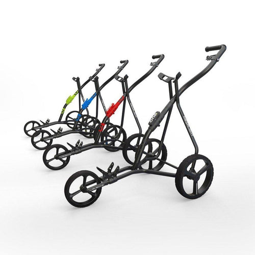golf bag cart, best golf push cart, 3 wheel push golf cart - Charmerry