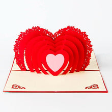Load image into Gallery viewer, 3D Pop Up Greeting Card /Invitation (Valentine /Wedding /Love Heart Shape) - CHARMERRY
