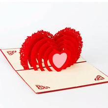 Load image into Gallery viewer, 3D Pop Up Greeting Card /Invitation (Valentine /Wedding /Love Heart Shape) - CHARMERRY
