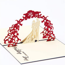 Load image into Gallery viewer, 3D Pop Up Engagement Wedding Card (Romantic Invitation Card /Greeting Card) - CHARMERRY

